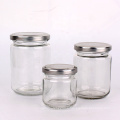 100ml 240ml 350ml 8oz 12oz cylinder glass jar for honey jam with silver twist off tinplate cap